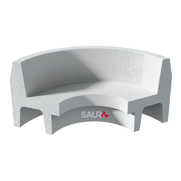 Saura bank gebogen Terreininrichting / Banken / stoelen beton