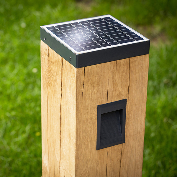 Solar houten led verlichting voetpadverlichting